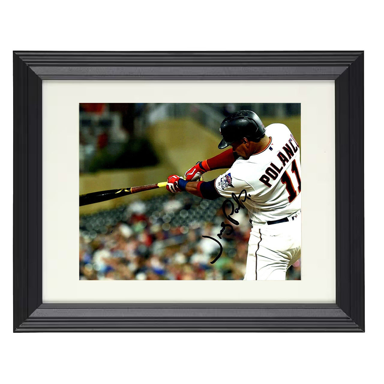 Jorge Polanco - Fielding Ready Position 8x10 black beveled framed baseball wall art