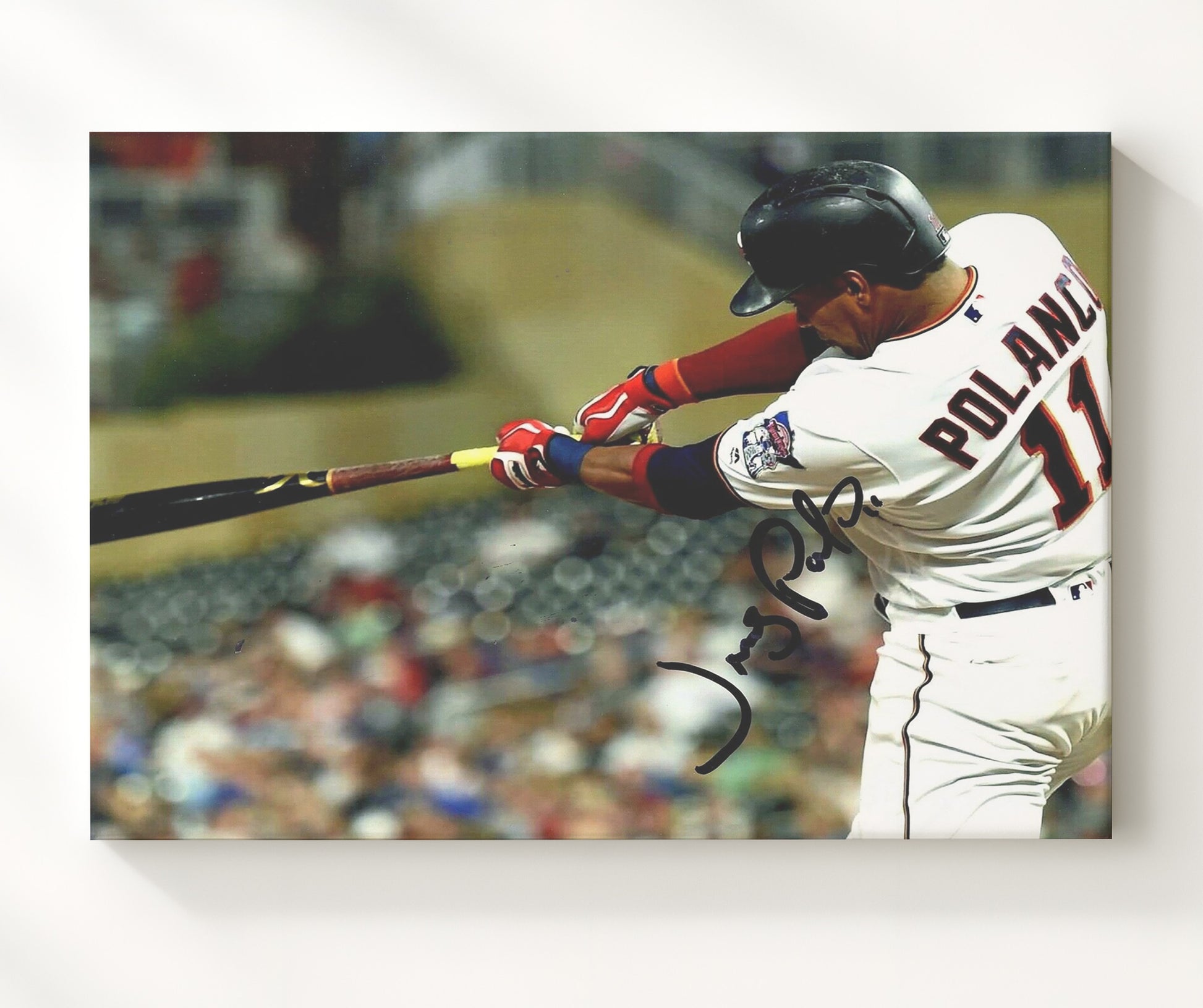 Jorge Polanco - Fielding Ready Position Baseball Wall Art 20x24 Canvas wall art print – Baseball Wall Art decor