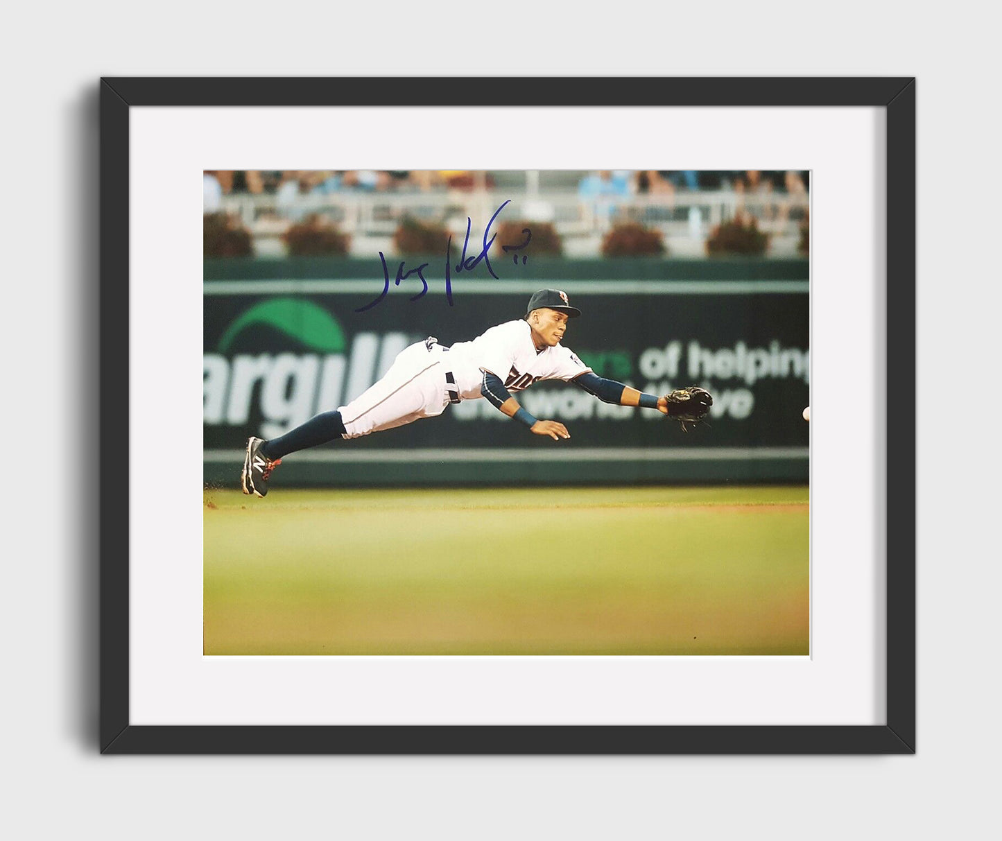 Jorge Polanco - Follow Through Swing Close Up Baseball Wall Art 16x20 Gallery Frame wall art print – Baseball Wall Art decor