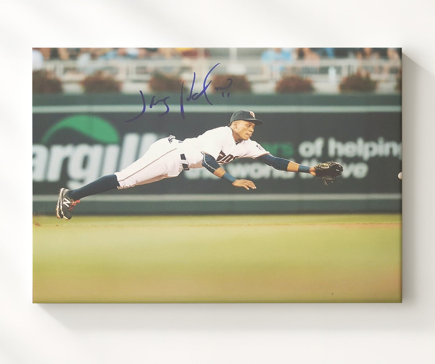 Jorge Polanco - Follow Through Swing Close Up Baseball Wall Art 20x24 Canvas wall art print – Baseball Wall Art decor