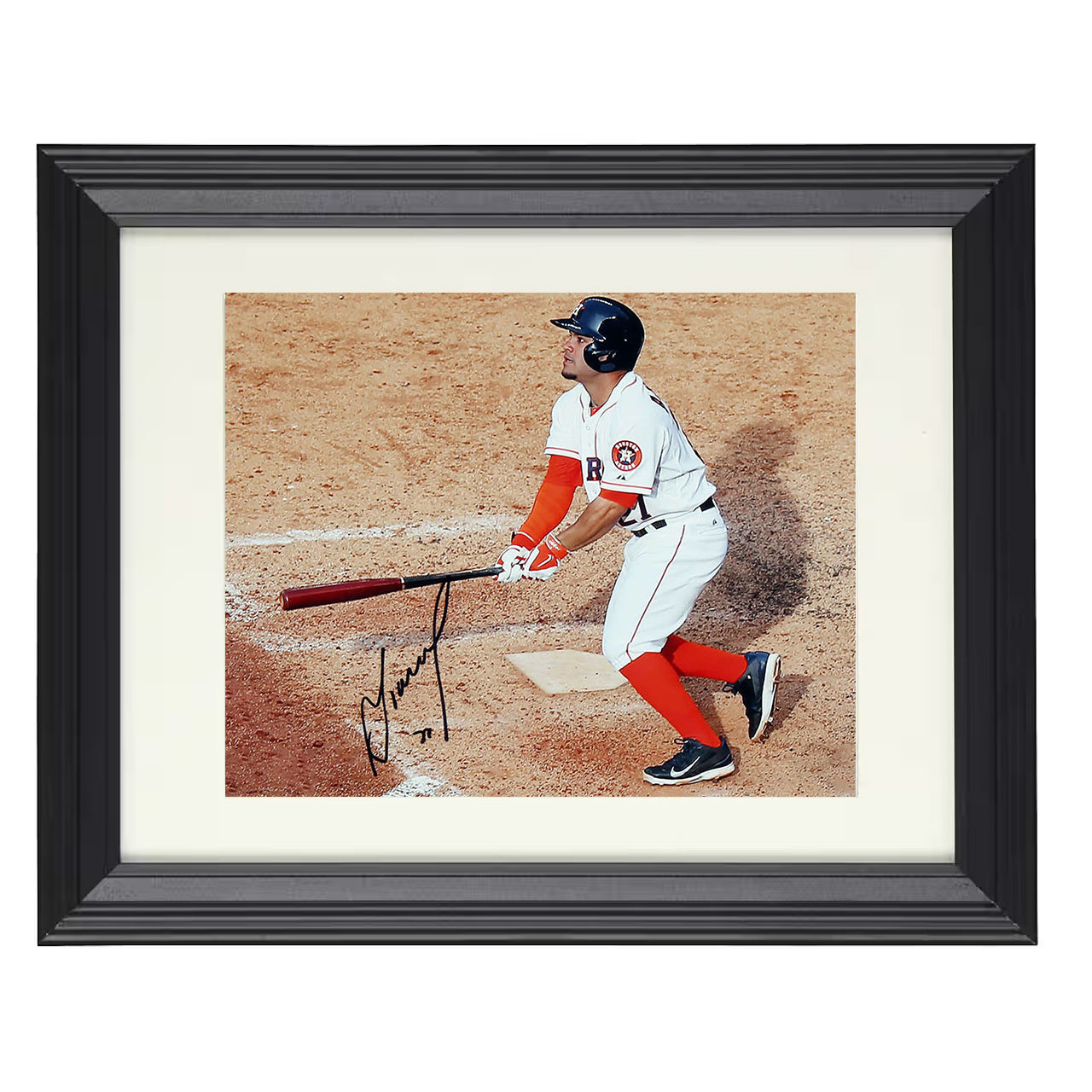 Jose Altuve - Astros Batting Stance Era 8x10 black beveled framed baseball wall art