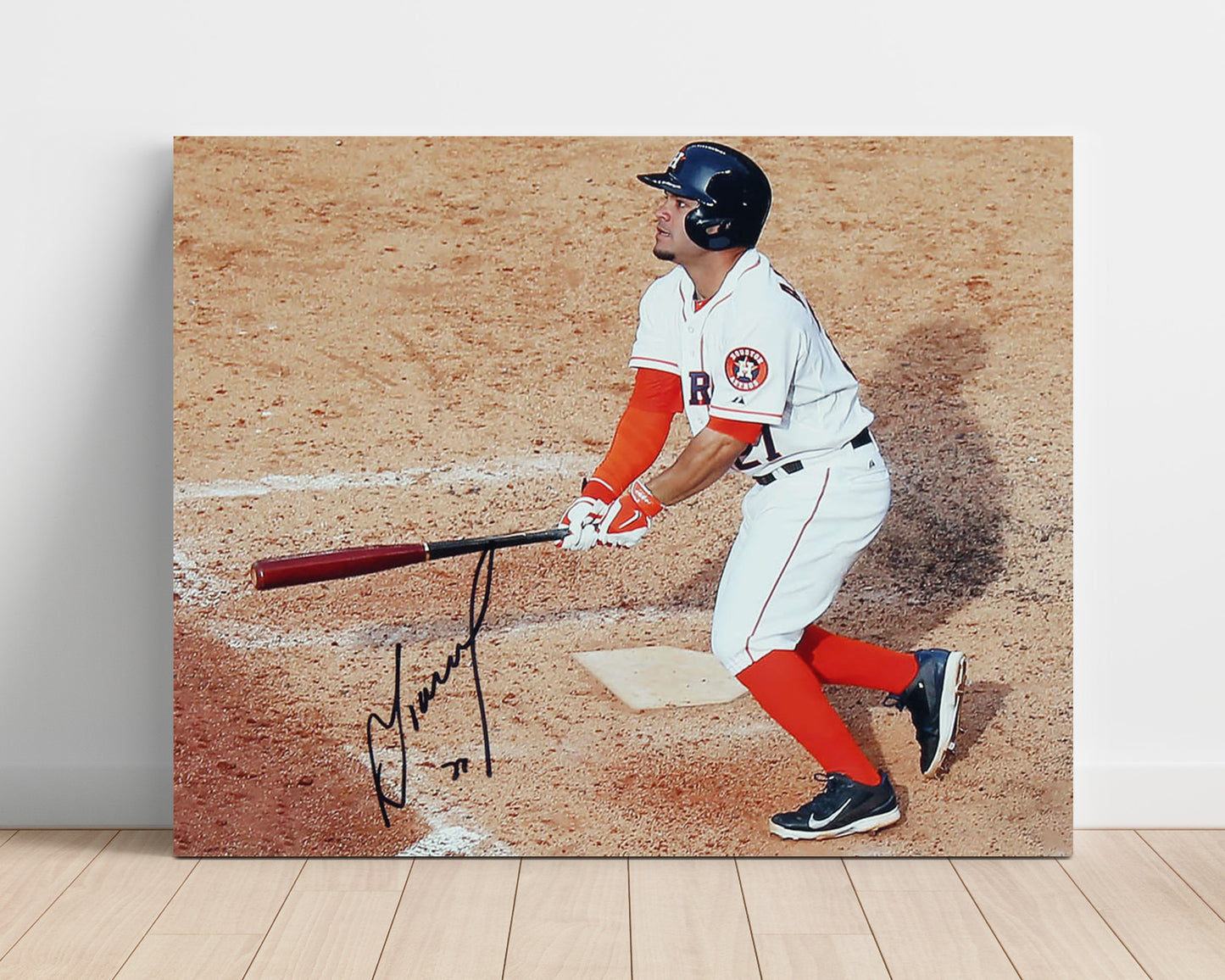 Jose Altuve - Astros Batting Stance Era Baseball Wall Art 16x20 Unframed Print wall art print – Baseball Wall Art decor