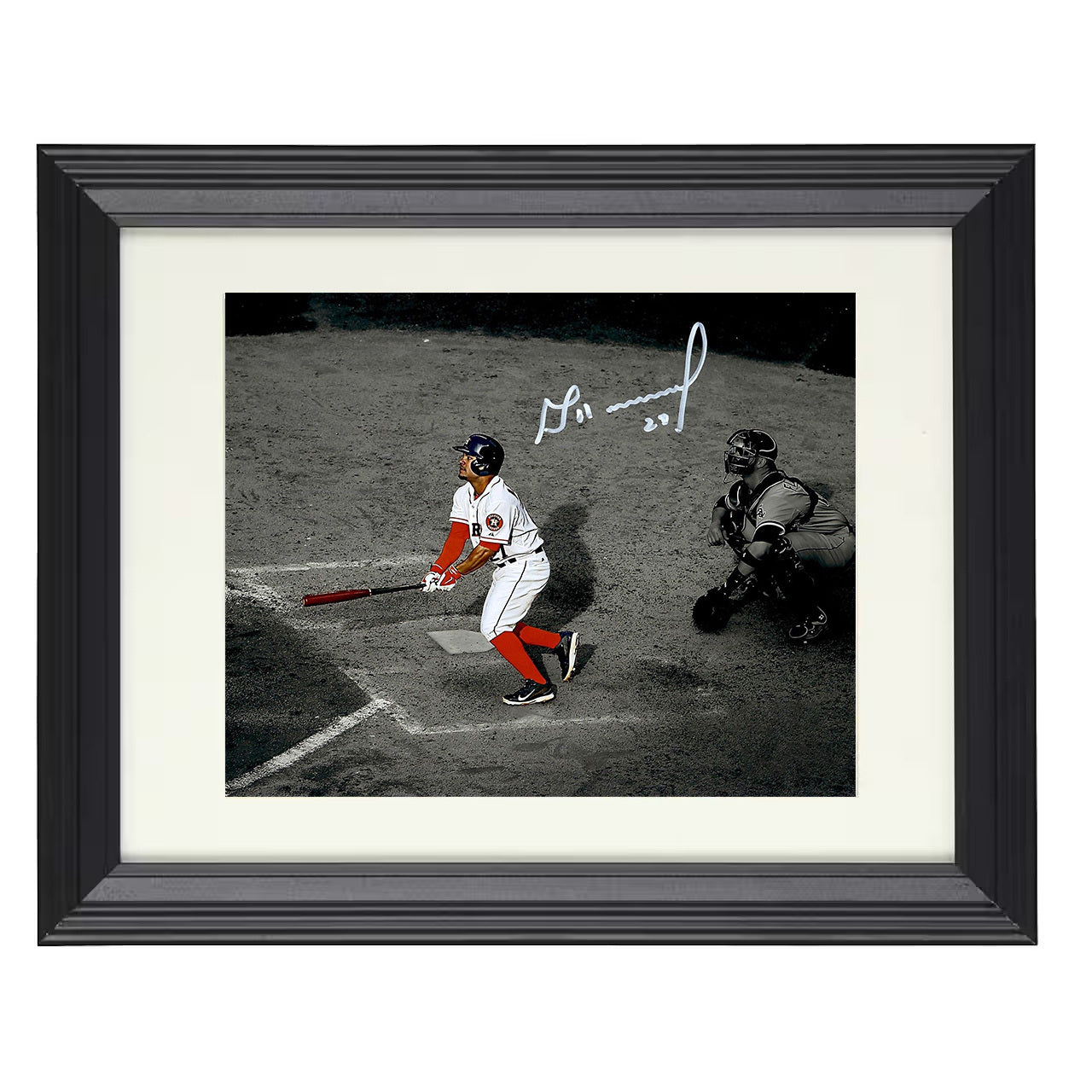 Jose Altuve - Post Swing Watch 8x10 black beveled framed baseball wall art