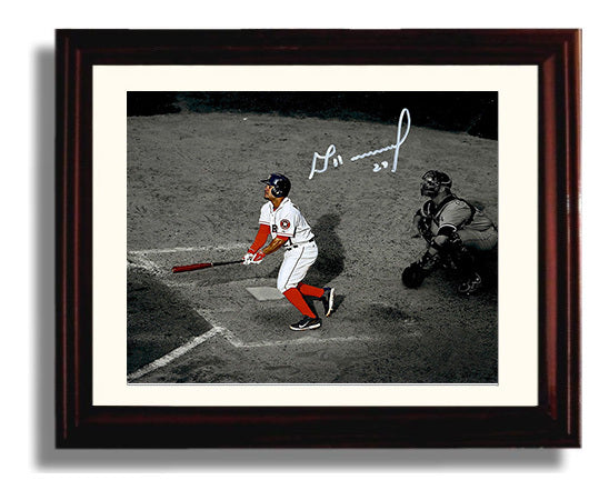 Jose Altuve - Post Swing Watch Baseball Wall Art 8x10 Beveled Frame wall art print – Baseball Wall Art decor