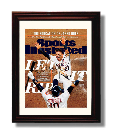 Jose Altuve - Series matchup SI Cover 2017 Baseball Wall Art 8x10 Beveled Frame wall art print – Baseball Wall Art decor