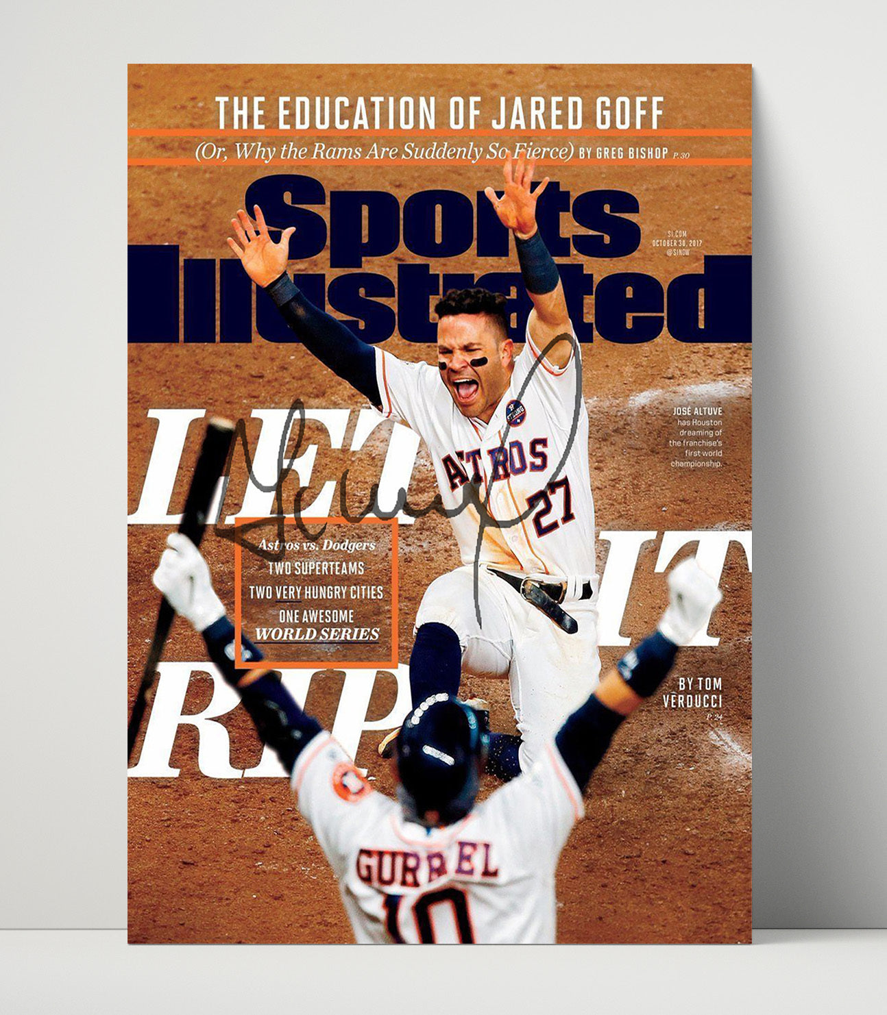 Jose Altuve - Series matchup SI Cover 2017 Baseball Wall Art 16x20 Unframed Print wall art print – Baseball Wall Art decor