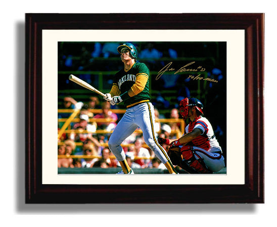 Jose Canseco - Forty Forty Power Pose Baseball Wall Art 8x10 Beveled Frame wall art print – Baseball Wall Art decor