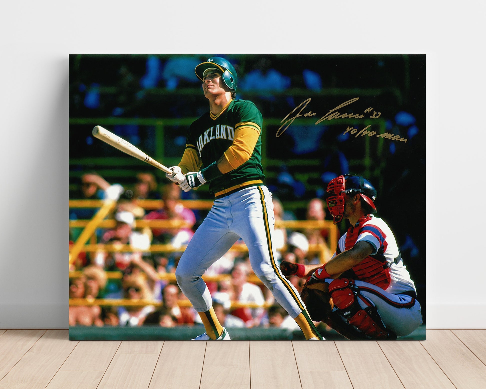 Jose Canseco - Forty Forty Power Pose Baseball Wall Art 16x20 Unframed Print wall art print – Baseball Wall Art decor