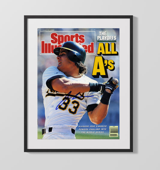 Jose Canseco - SI Playoffs All As cover power swing 1988 8x10 Canvas baseball wall art
