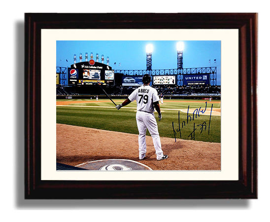 Jose Ramirez - Pre Swing at the Plate Baseball Wall Art 8x10 Beveled Frame wall art print – Baseball Wall Art decor