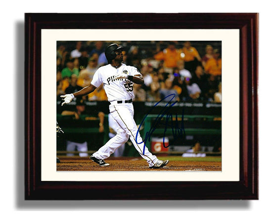 Josh Bell - Left Handed Power Swing Baseball Wall Art 8x10 Beveled Frame wall art print – Baseball Wall Art decor