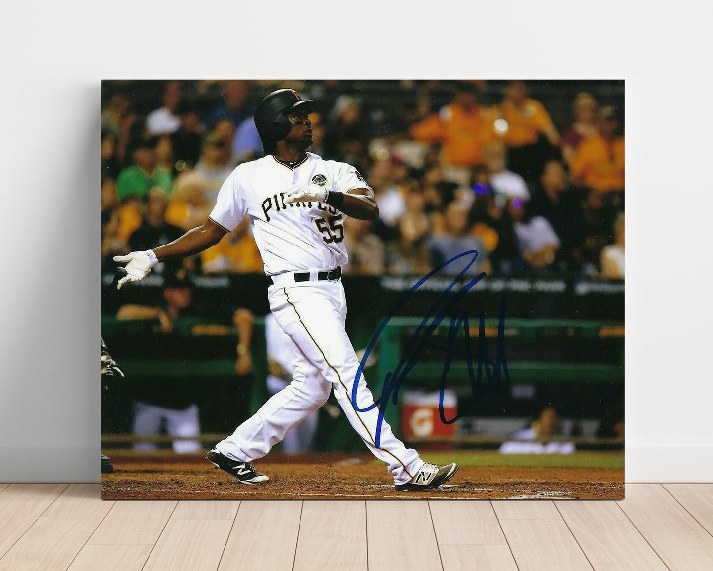 Josh Bell - Left Handed Power Swing Baseball Wall Art 16x20 Unframed Print wall art print – Baseball Wall Art decor