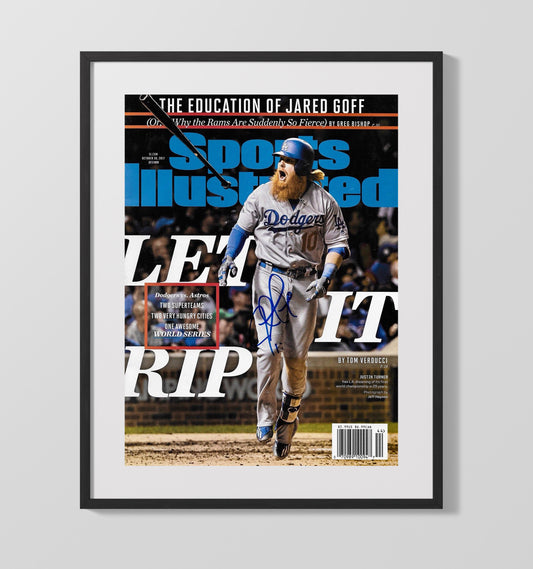 Justin Turner - Postseason celebration SI Cover 2017 8x10 Canvas baseball wall art
