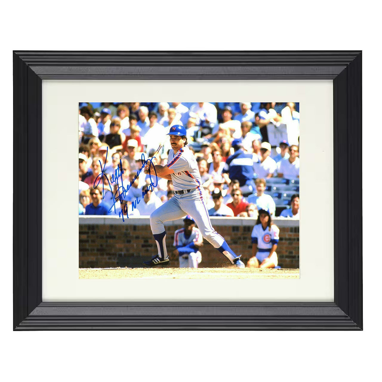 Keith Hernandez - Batting Stance at the Plate 8x10 black beveled framed baseball wall art