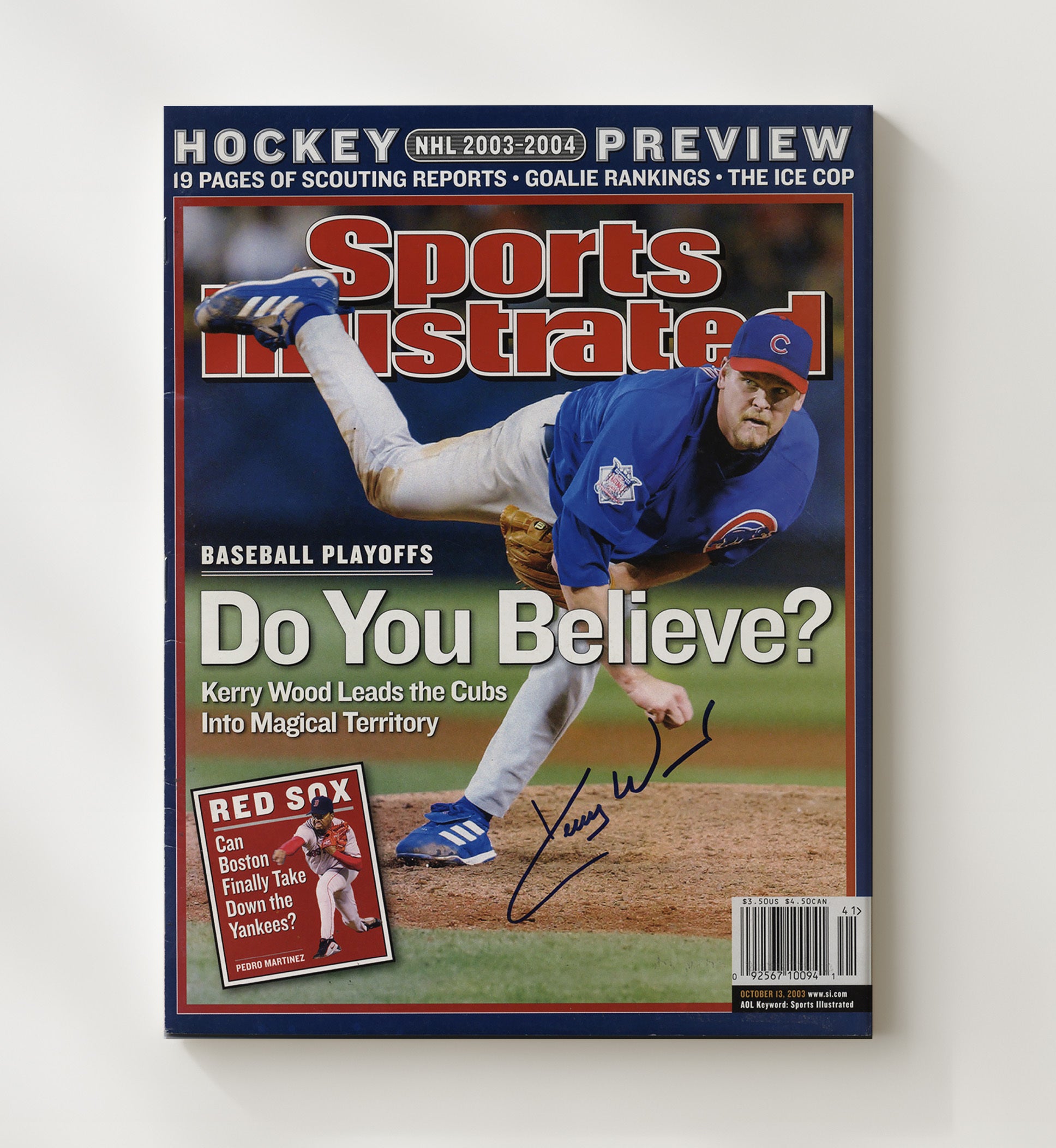 Kerry Wood - Do You Believe SI Cover 2003 Baseball Wall Art 20x24 Canvas wall art print – Baseball Wall Art decor