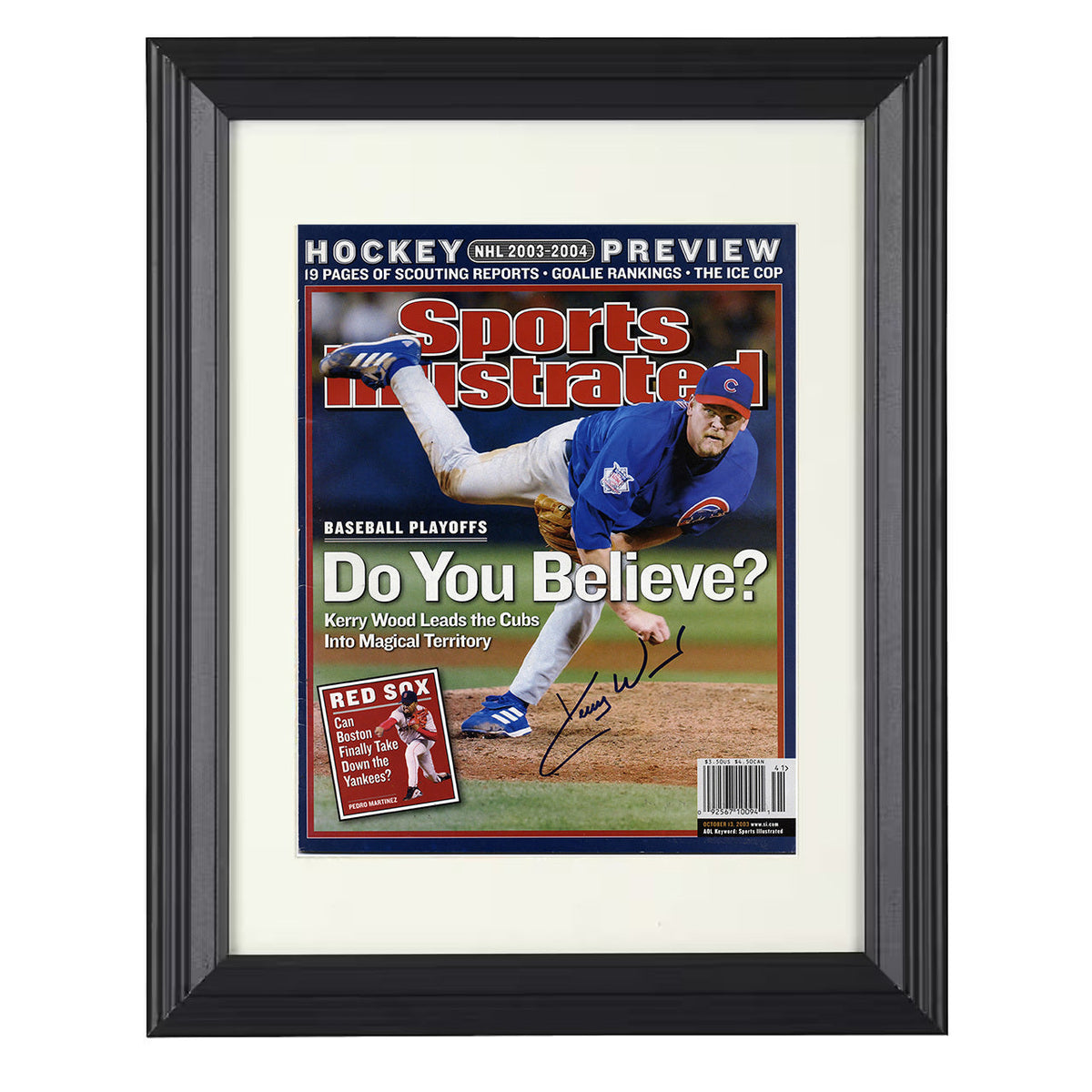 Kerry Wood - Do You Believe SI Cover 2003 8x10 Beveled Frame baseball wall art