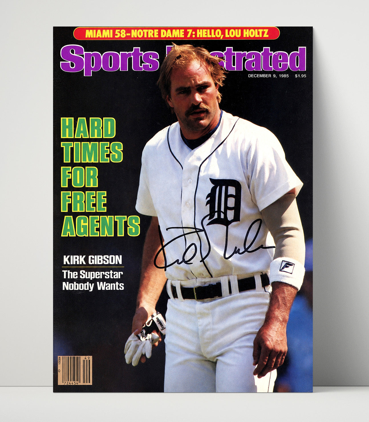 Kirk Gibson - Free Agency Power Shift SI Cover 1985 Baseball Wall Art 16x20 Unframed Print wall art print – Baseball Wall Art decor