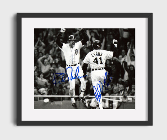 Kirk Gibson and Chet Lemon - Championship Celebration 8x10 Canvas baseball wall art