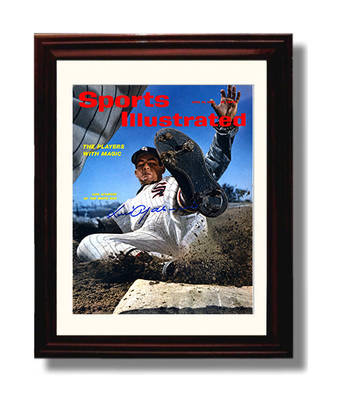Luis Aparicio - Sliding Into Base SI Cover Spotlight Baseball Wall Art 8x10 Beveled Frame wall art print – Baseball Wall Art decor