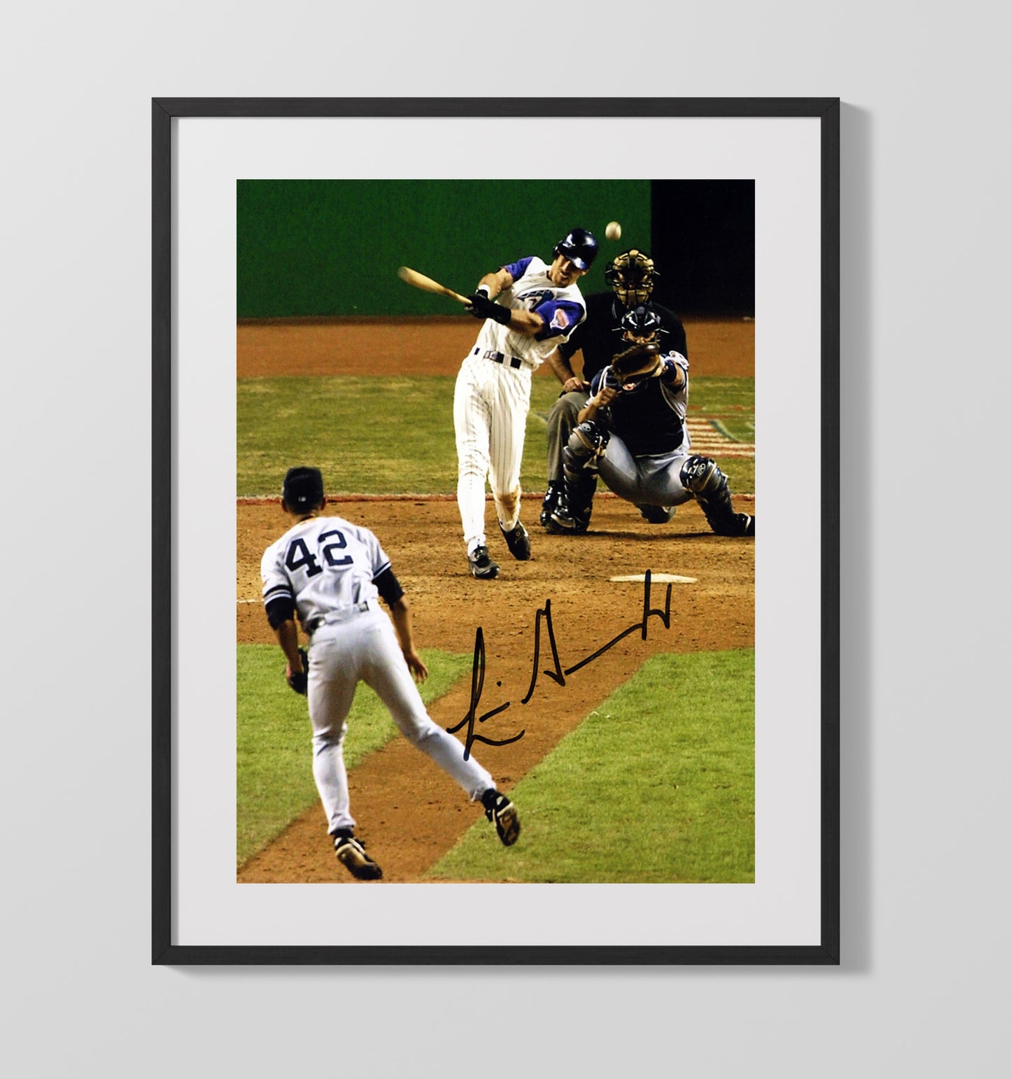 Luis Gonzalez - Arizona Baseball Championship Walk - Off 2001 Wall Art 16x20 Gallery Frame wall art print – Baseball Wall Art decor