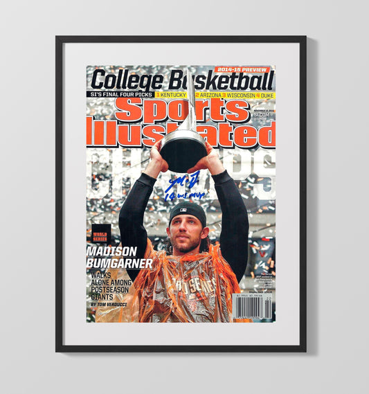 Madison Bumgarner - Series MVP Trophy SI Cover 2014 8x10 Canvas baseball wall art