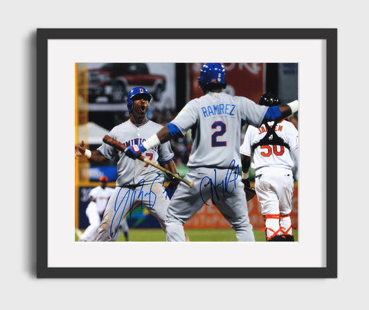 Manny Ramirez - Dugout Celebration Excitement 8x10 Canvas baseball wall art