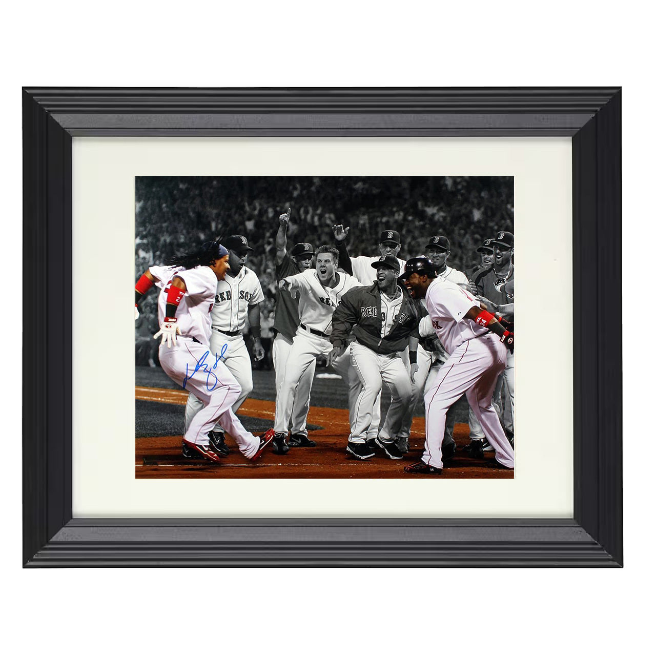Manny Ramirez - Team Celebration Spotlight 8x10 black beveled framed baseball wall art