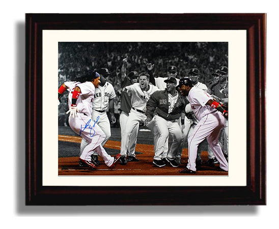 Manny Ramirez - Team Celebration Spotlight Baseball Wall Art 8x10 Beveled Frame wall art print – Baseball Wall Art decor