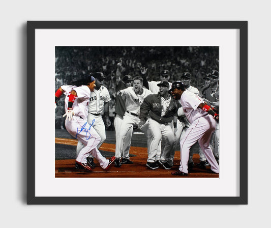 Manny Ramirez - Team Celebration 8x10 Canvas baseball wall art