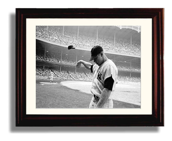 Mantle - Yankees Frustration at Yankee Stadium 1965 Baseball Wall Art 8x10 Beveled Frame wall art print – Baseball Wall Art decor