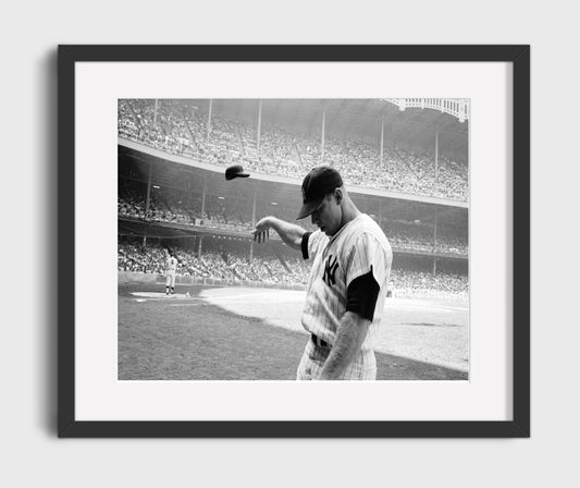 Mantle - Yankees Frustration at Yankee Stadium 1965 8x10 Canvas baseball wall art