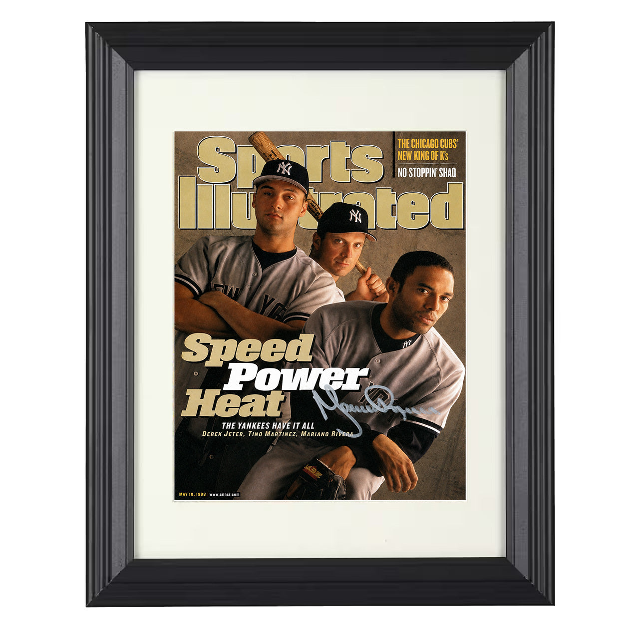 Mariano Rivera - Closing Authority SI Cover 1998 8x10 black beveled framed baseball wall art