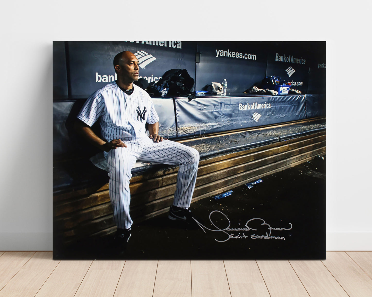 Mariano Rivera - Dugout Exit Sandman Signed Baseball Wall Art 16x20 Unframed Print wall art print – Baseball Wall Art decor
