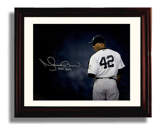 Mariano Rivera - Enter Sandman Stare Down Baseball Wall Art 8x10 Beveled Frame wall art print – Baseball Wall Art decor