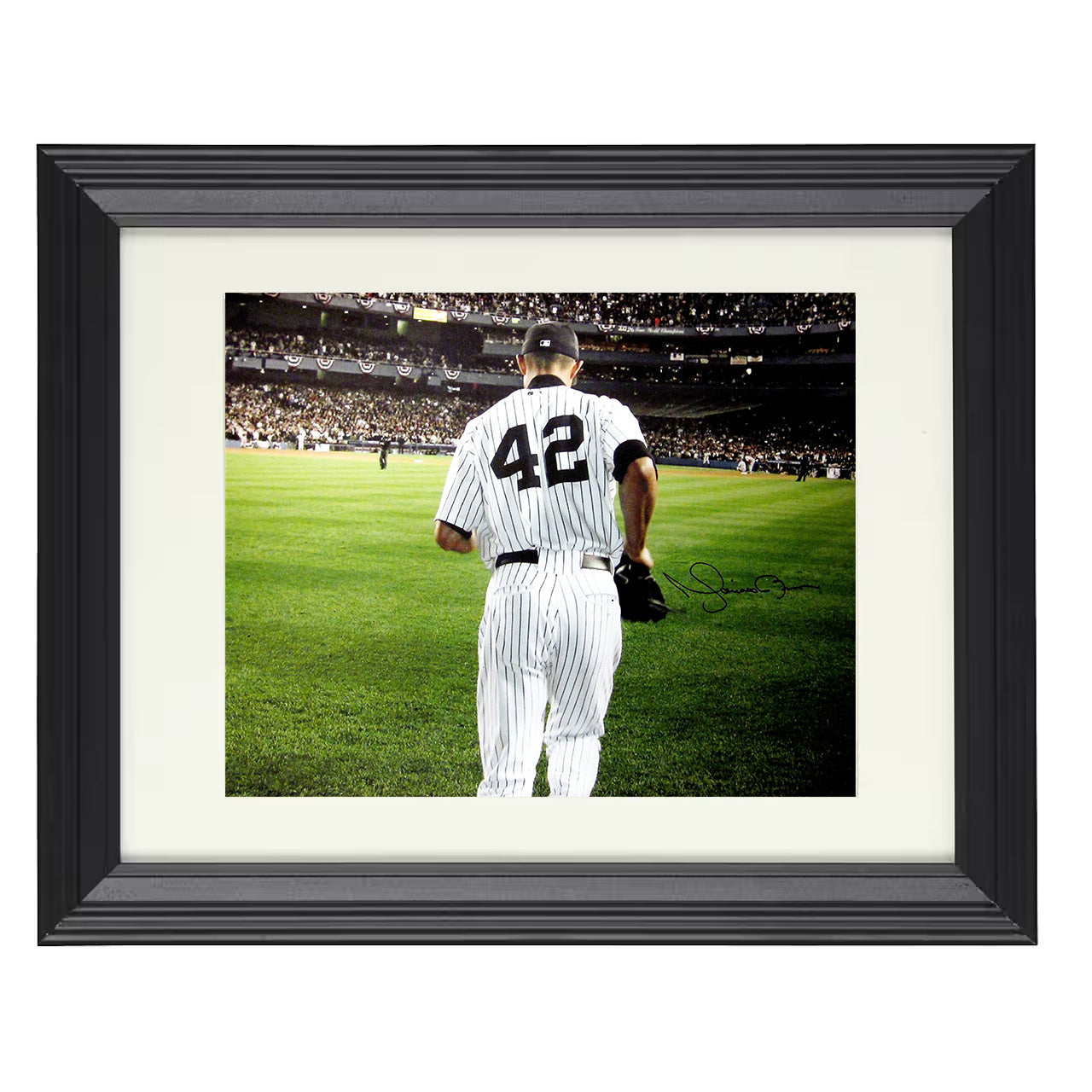 Mariano Rivera - Walking to the Mound 8x10 black beveled framed baseball wall art