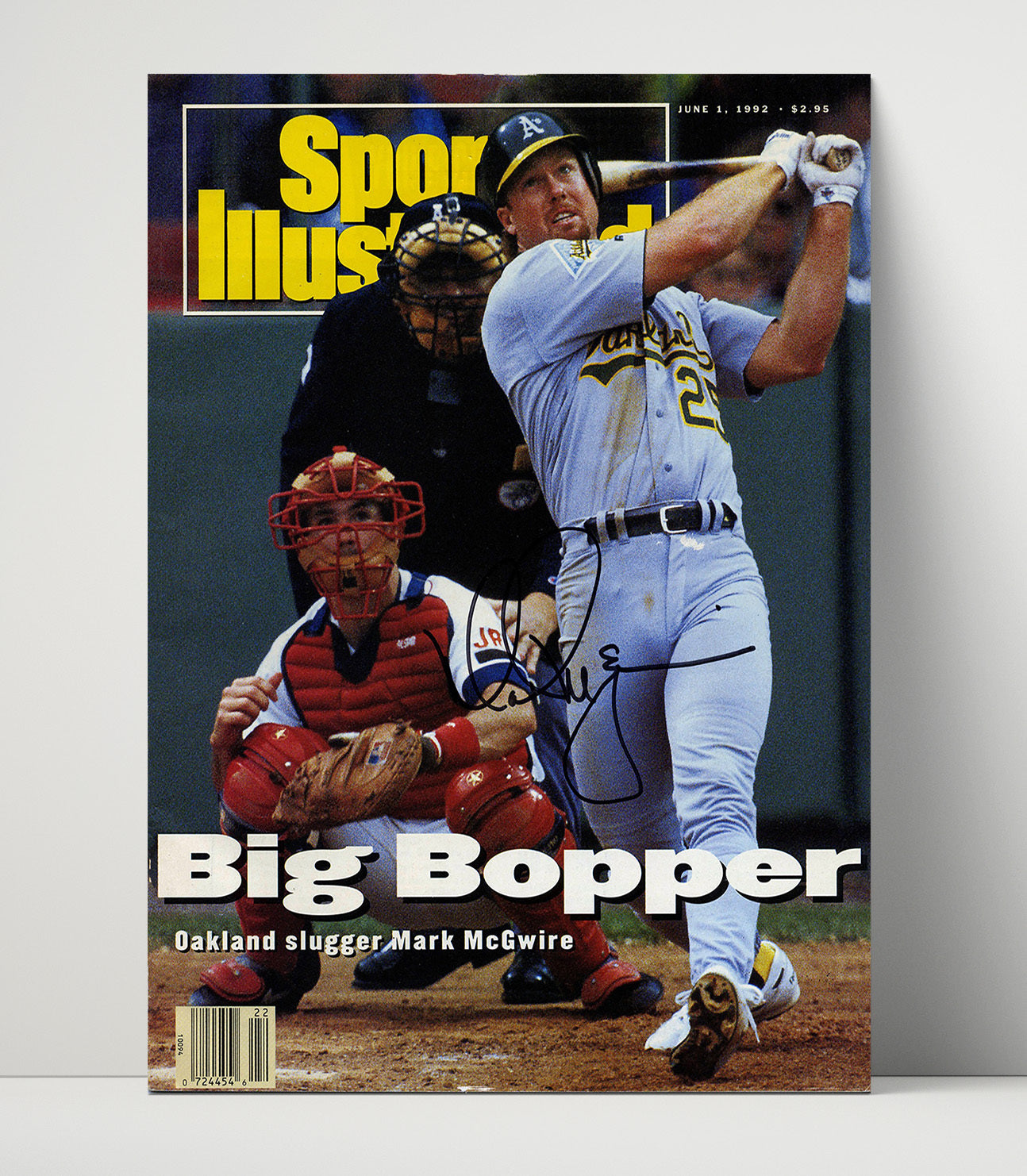Mark McGwire - 1992 SI Cover Oakland Slugger Big Bopper Baseball Wall Art 16x20 Unframed Print wall art print – Baseball Wall Art decor