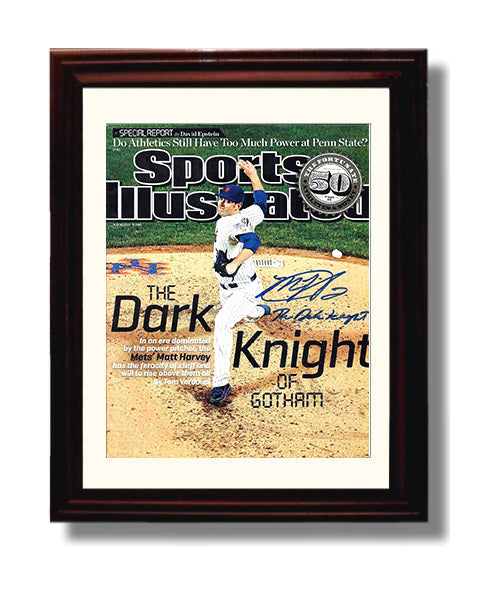 Matt Harvey - Mets ace Dark Knight feature SI Cover 2013 Baseball Wall Art 8x10 Beveled Frame wall art print – Baseball Wall Art decor