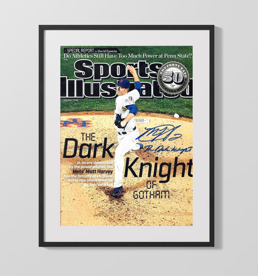 Matt Harvey - Mets ace Dark Knight feature SI Cover 2013 8x10 Canvas baseball wall art