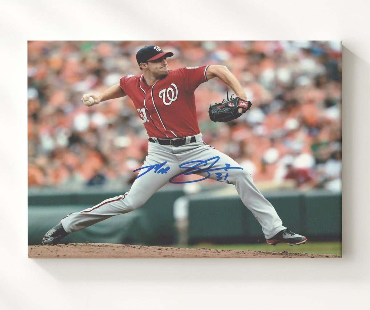 Max Scherzer - Power Pitch Delivery 8x10 Canvas baseball wall art