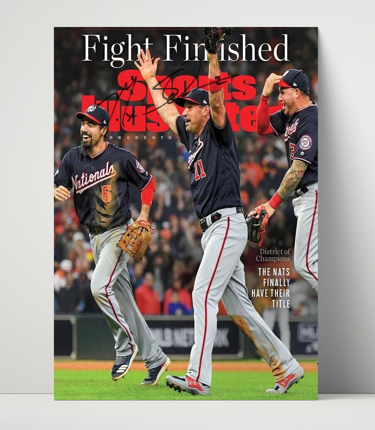 Max Scherzer - Washington Champion Celebration Baseball Wall Art 16x20 Unframed Print wall art print – Baseball Wall Art decor