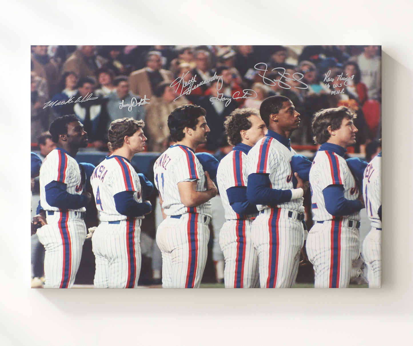 Mets Baseball - 1986 Championship Roll Call Wall Art 20x24 Canvas wall art print – Baseball Wall Art decor
