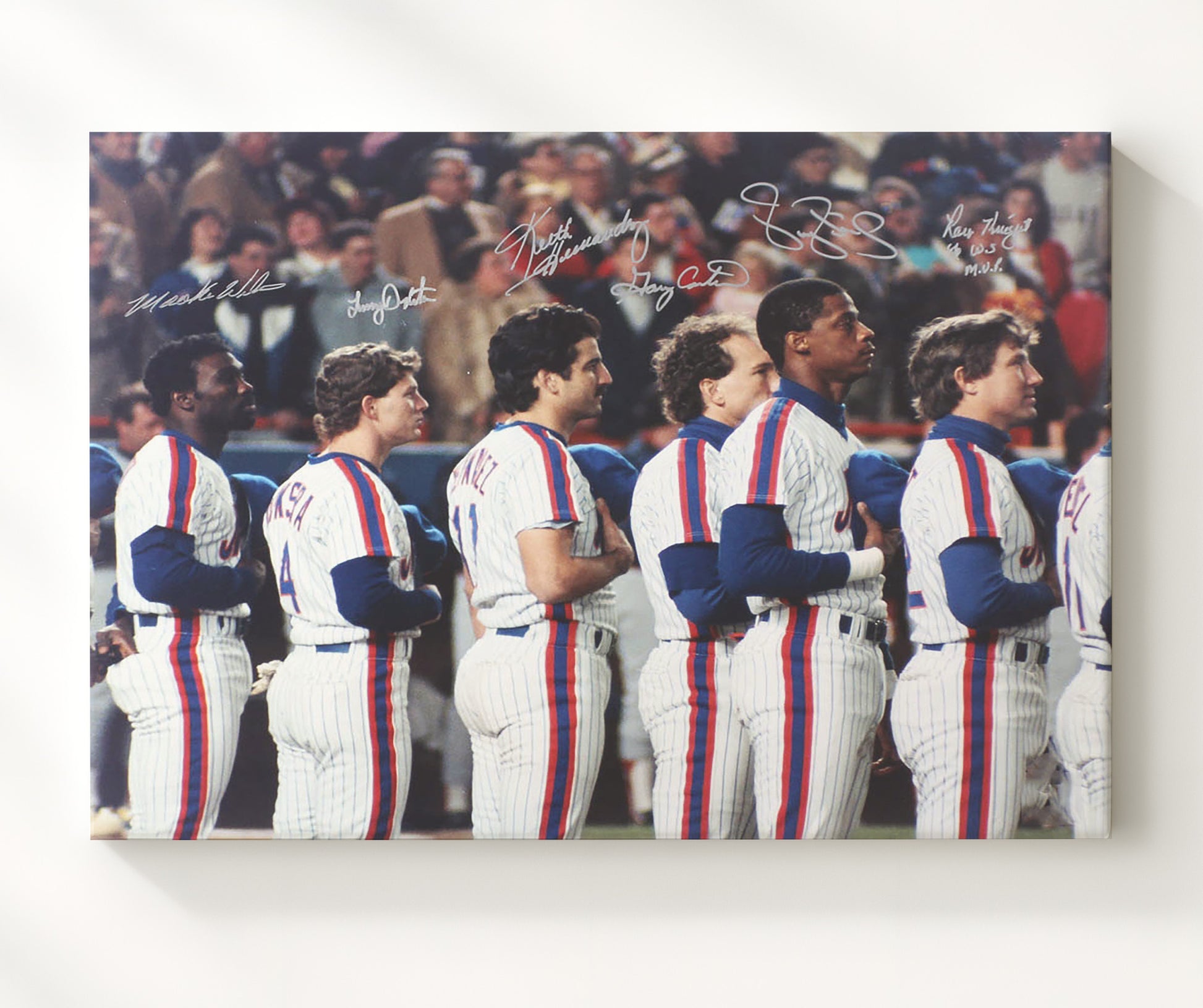 Mets Baseball - 1986 Championship Roll Call Wall Art 20x24 Canvas wall art print – Baseball Wall Art decor