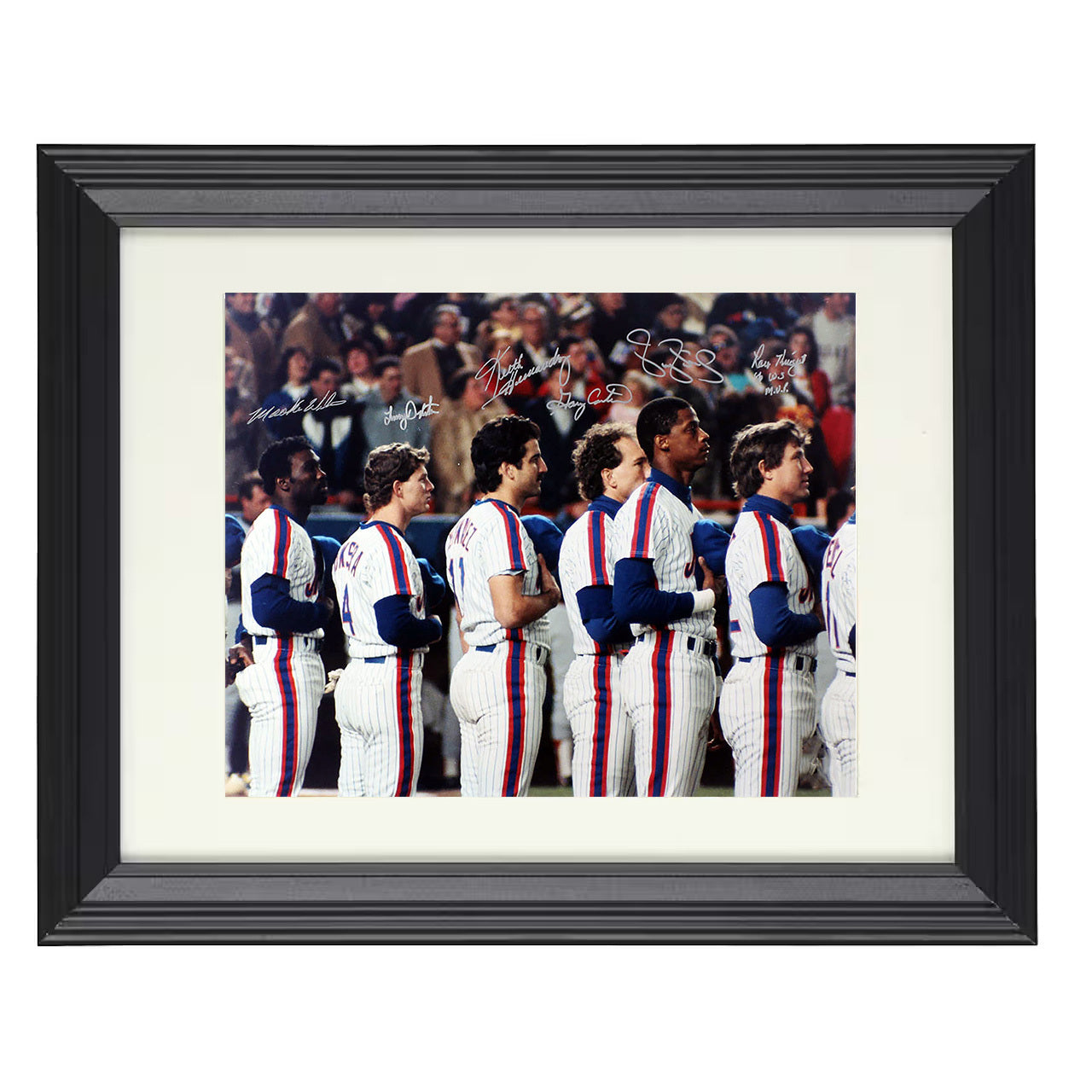 Mets Baseball - 1986 Championship Roll Call 8x10 black beveled framed baseball wall art