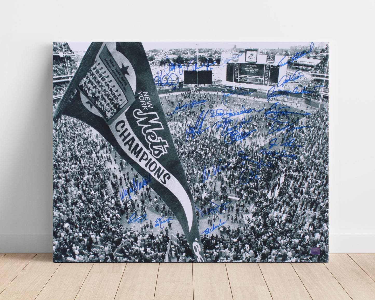 Mets Baseball - Series Championship Celebration Wall Art 16x20 Unframed Print wall art print – Baseball Wall Art decor
