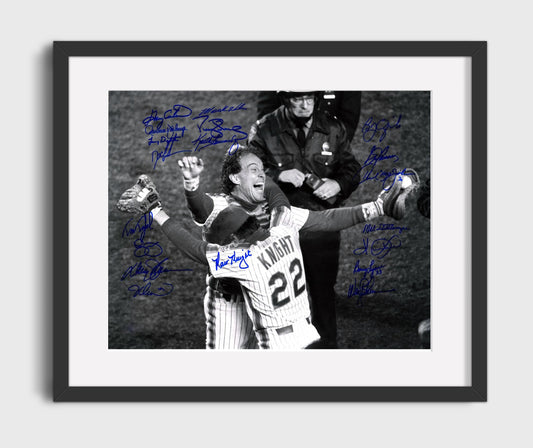 Mets Baseball - Walk Off Championship Hug 8x10 Canvas baseball wall art