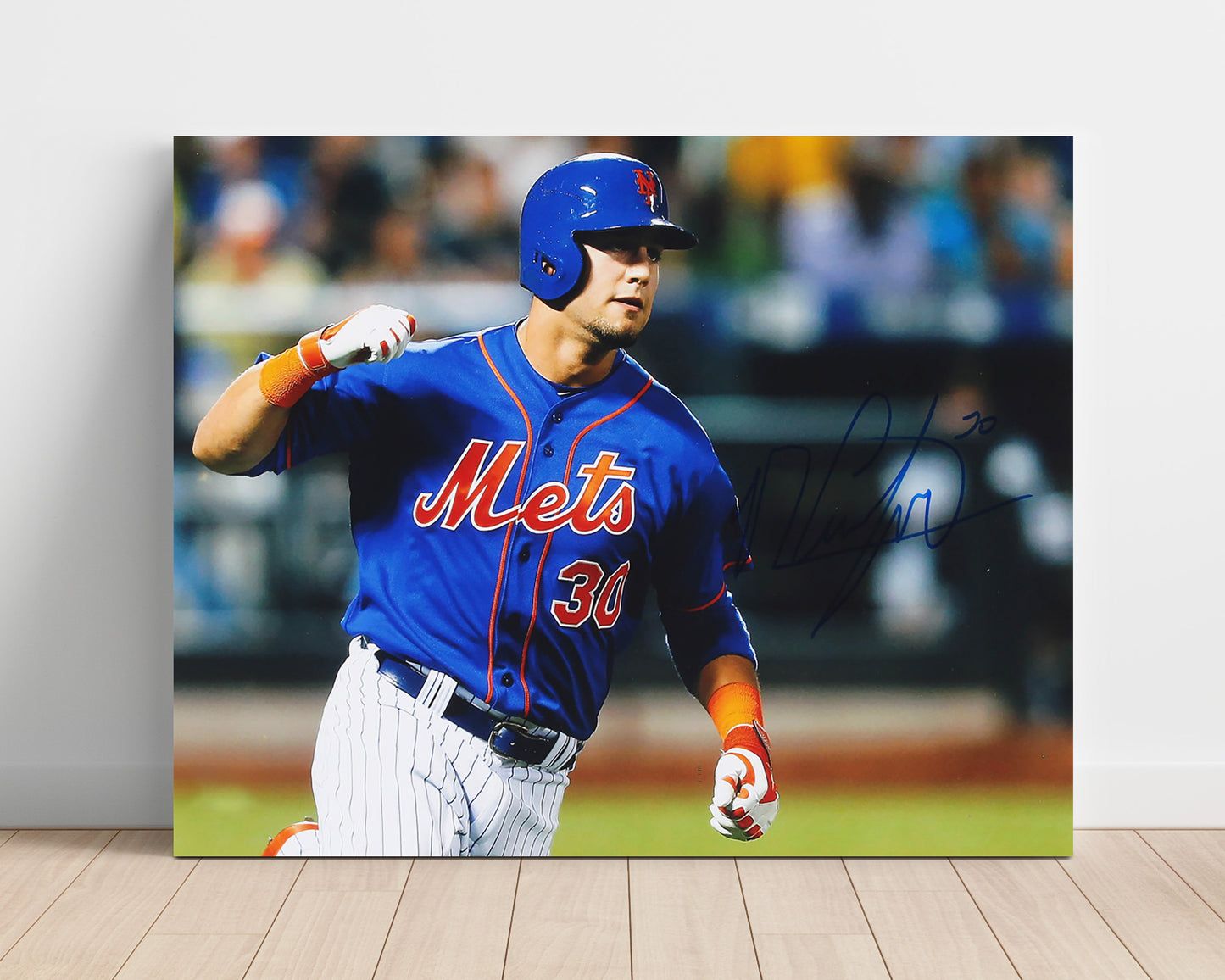 Michael Conforto - Rounding the Bases Baseball Wall Art 16x20 Unframed Print wall art print – Baseball Wall Art decor