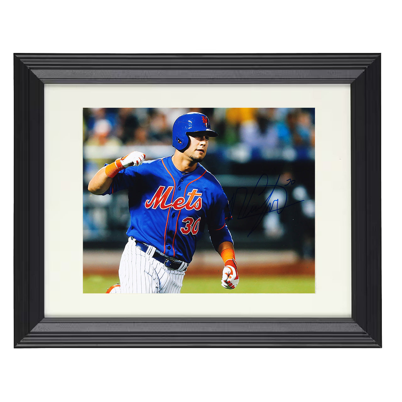 Michael Conforto - Rounding the Bases 8x10 black beveled framed baseball wall art