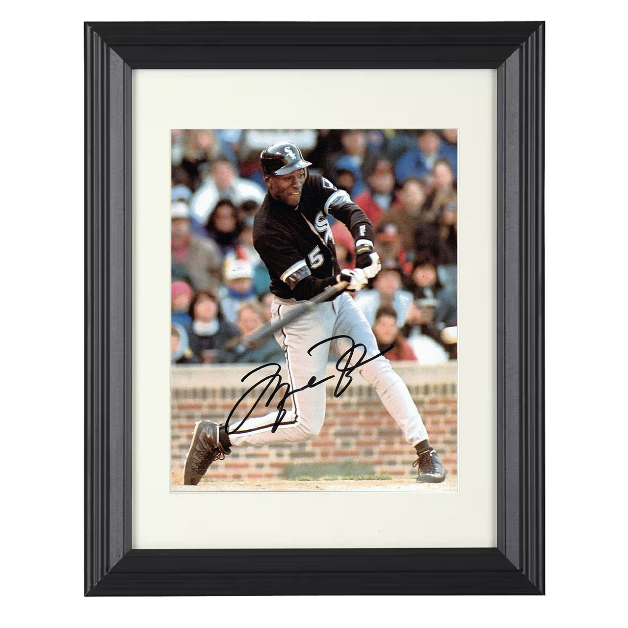 Michael Jordan - Chicago Baseball Contact Swing 8x10 black beveled framed baseball wall art
