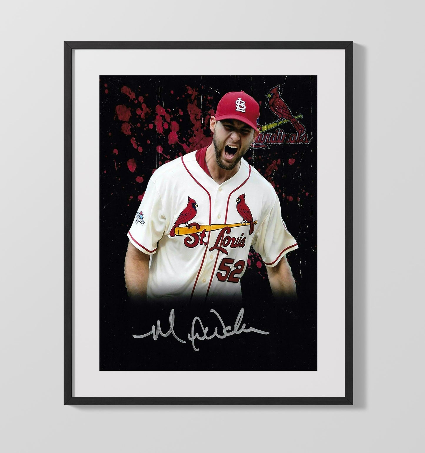 Michael Wacha - St Louis Pitching Spotlight Baseball Wall Art 16x20 Gallery Frame wall art print – Baseball Wall Art decor