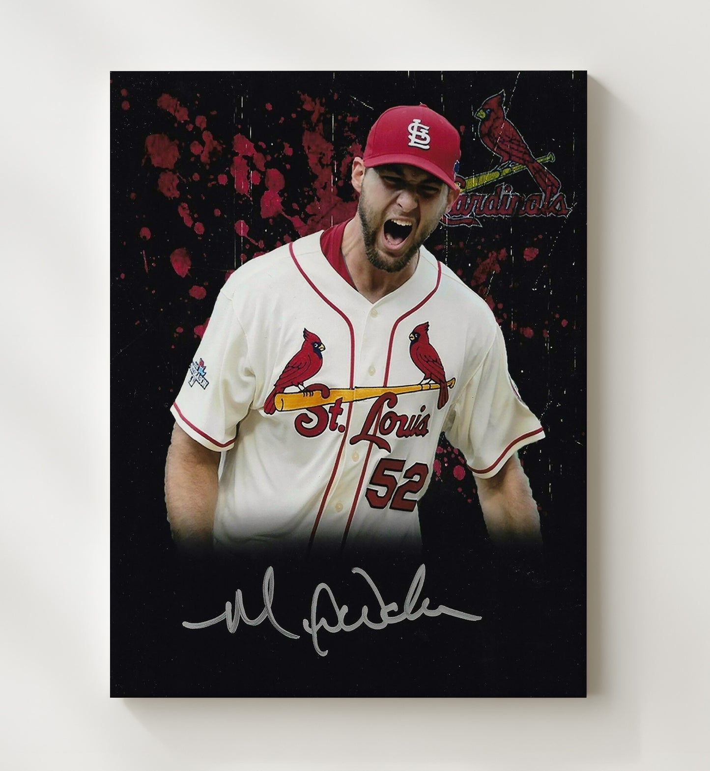 Michael Wacha - St Louis Pitching Spotlight Baseball Wall Art 20x24 Canvas wall art print – Baseball Wall Art decor